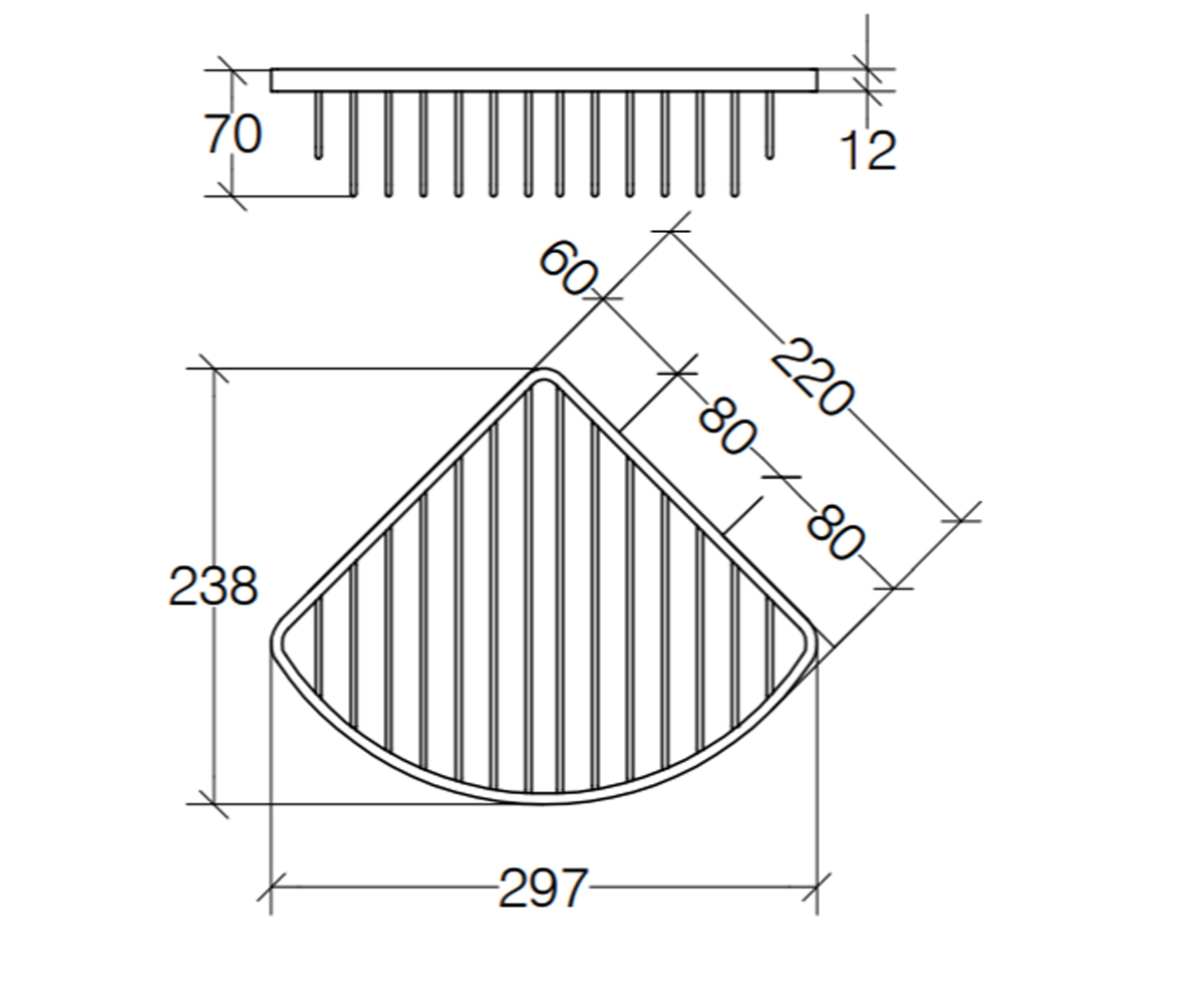 Угловая полочка  FILO 50003.29:Чертеж 