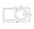 Гранитная мойка на столешницу  ECLIPSE ELLIPSE ELLIPSE 1.0B R-52:Чертеж 