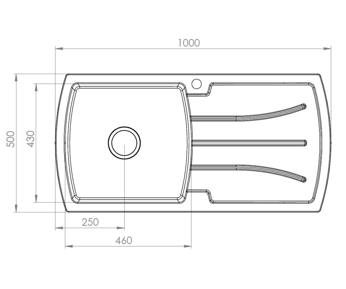 Кухонная мойка  CIMA CIMA 1.0B LM2404:Чертеж 