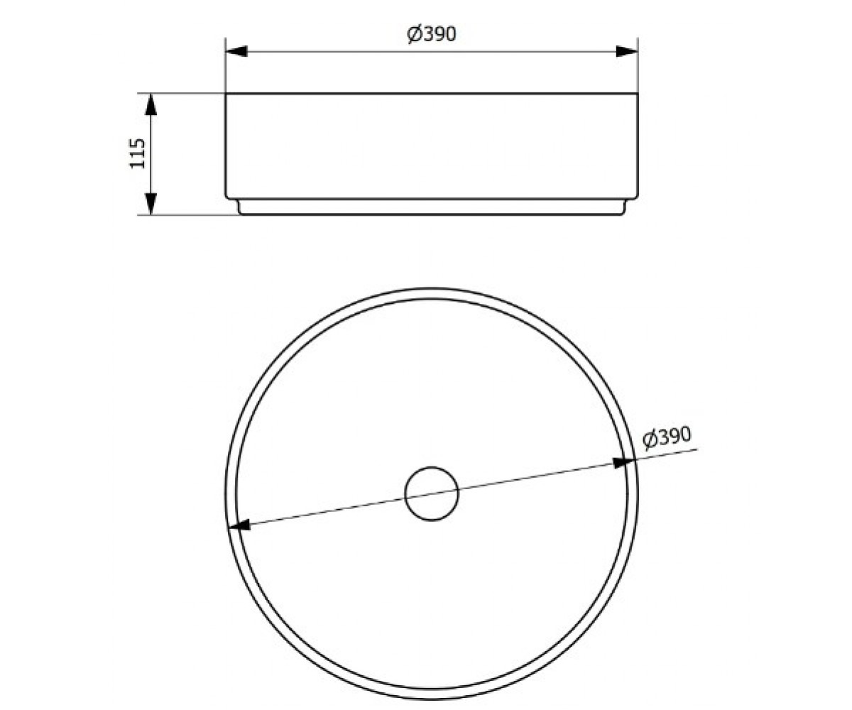 Круглая накладная раковина  FELICIA MEX-21363962:Чертеж 