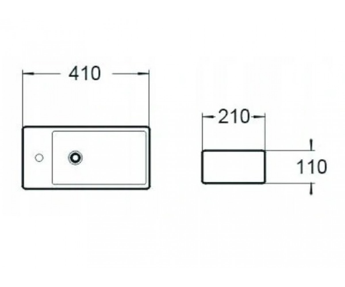 Умывальник подвесной  INEZ MEX-21484085R:Чертеж 