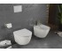 Подвесной унитаз с сиденьем  LENA WHITE DIAMOND GOLD MEX-30224009:Фото 2