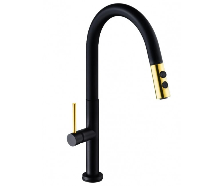 Смеситель для кухни MEXEN AVA BLACK GOLD MEXEN  MEX-672800-75 MEX-672800-75