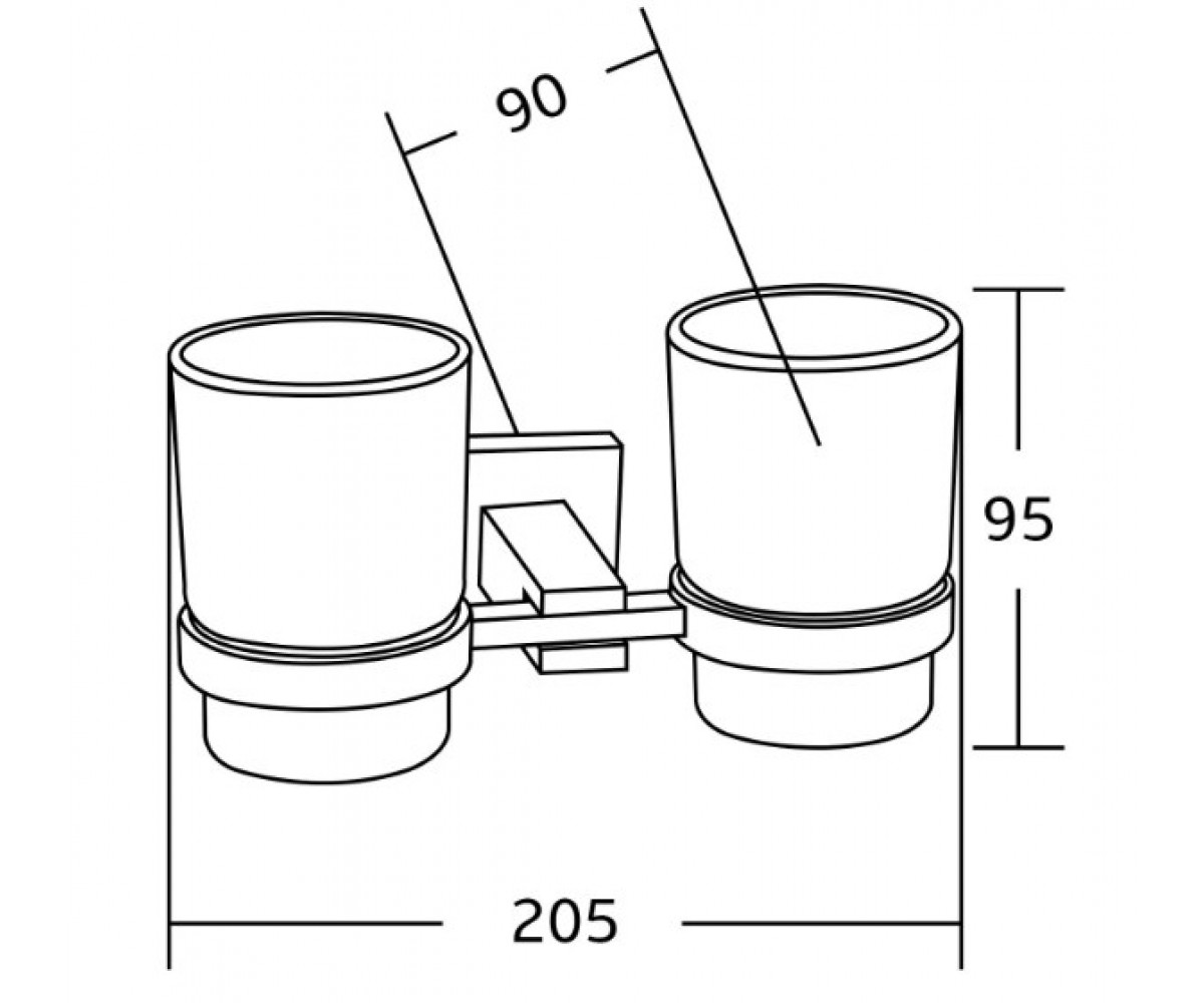 Двойной стакан  VANE MEX-7020952-70:Чертеж 
