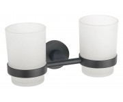 Стакан для зубных щеток MEXEN TIBER BLACK двойной MEXEN  MEX-7050552-70