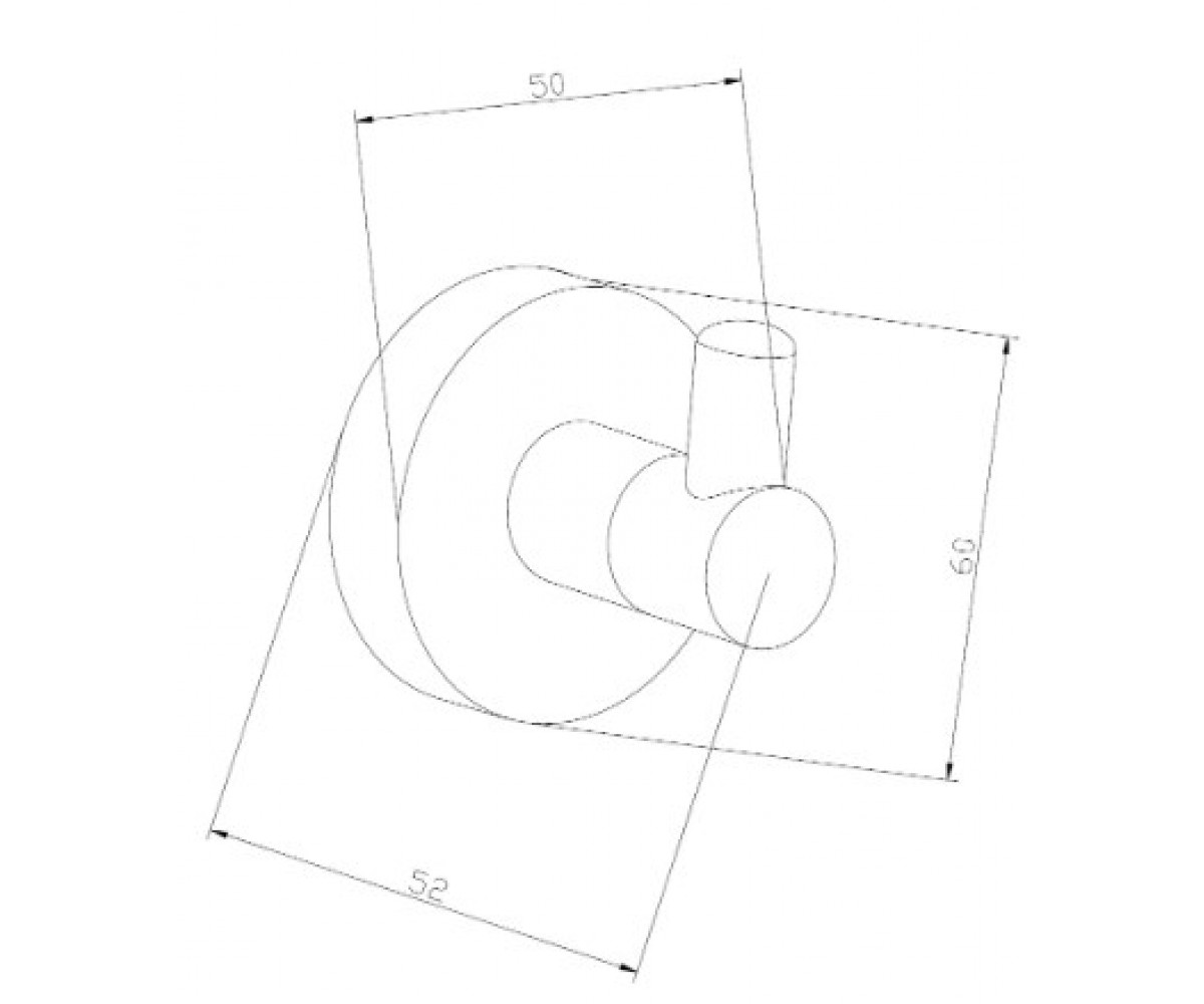 Крючок для ванной  REMO MEX-70507351-70:Чертеж 