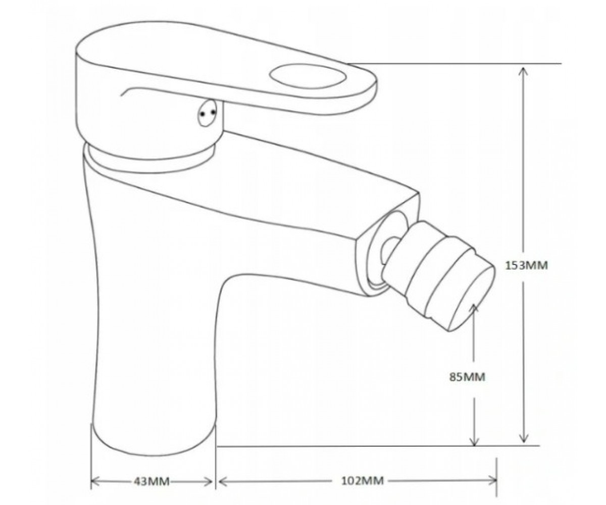 Смеситель для биде  KAMA MEX-72520-70:Чертеж 