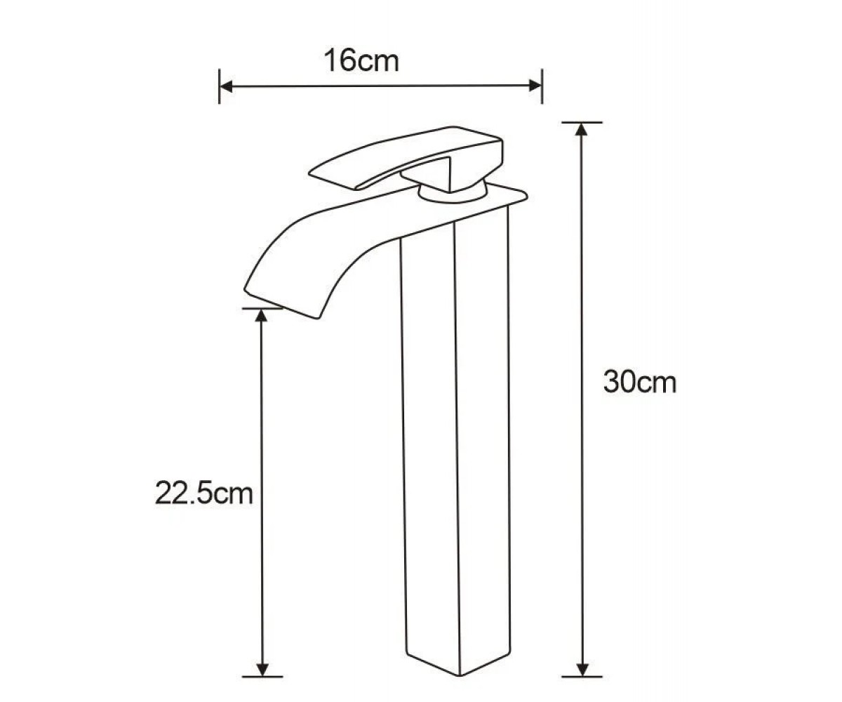 Смеситель с каскадным изливом  ARIES MEX-744810-00:Чертеж 