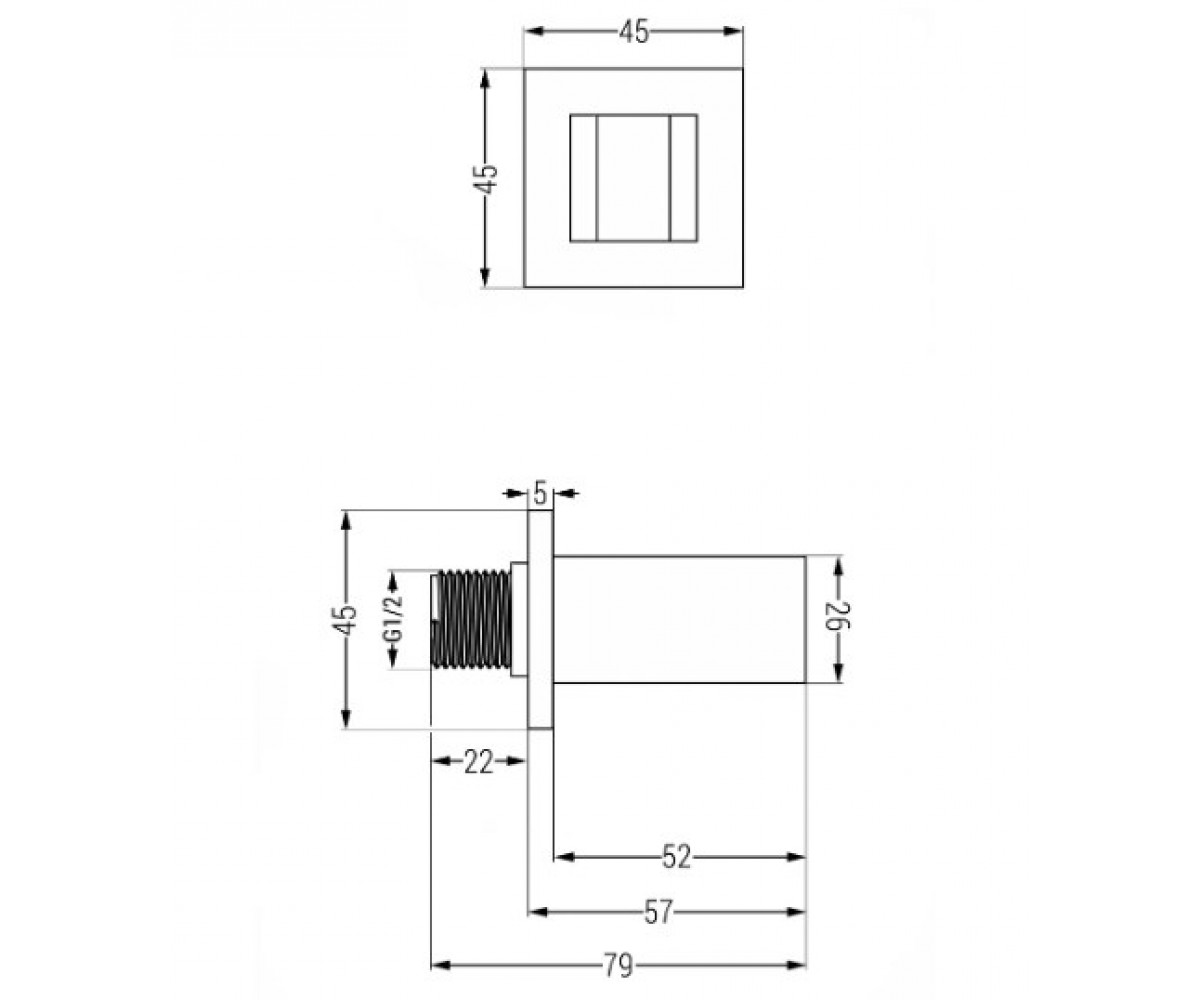 Держатель для рудля ручного душа  CUBE MEX-79350-50:Чертеж 
