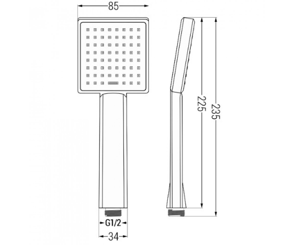 Лейка для ручного душа  R-45 MEX-79545-70:Чертеж 