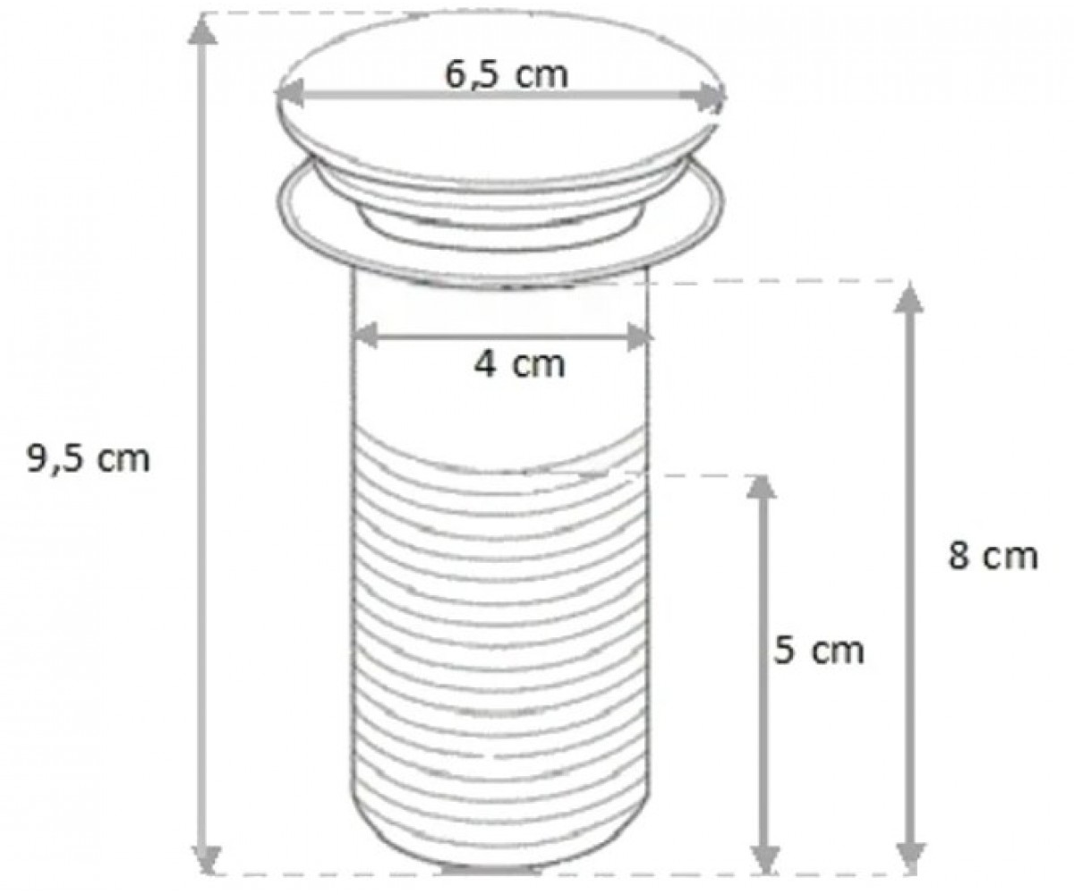 Донный клапан круглый  MEX-79910-85:Чертеж 