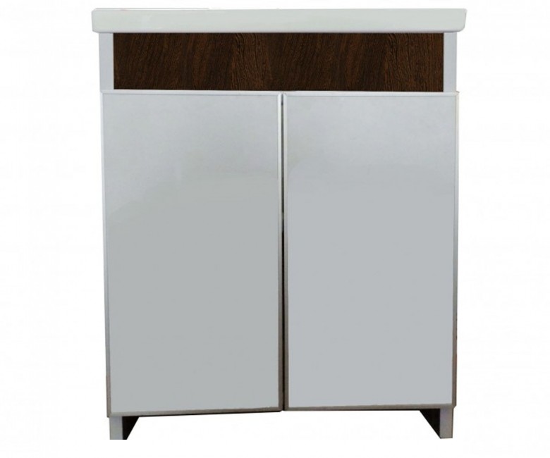 Тумба с раковиной 60 см MIKOLA-M ECO GREEN WHITE & BROWN 4607057960378 4607057960378