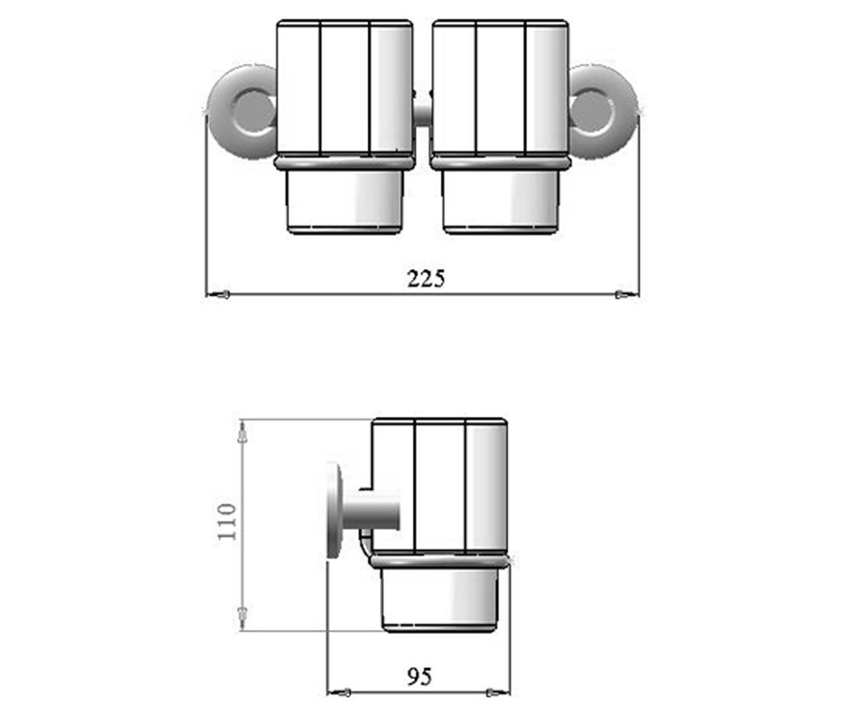 Стакан керамический  D2ST:Чертеж 