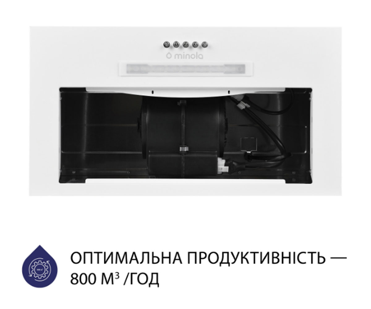 Встраиваемая вытяжка  HBI 5323 WH 800 LED:Фото 5