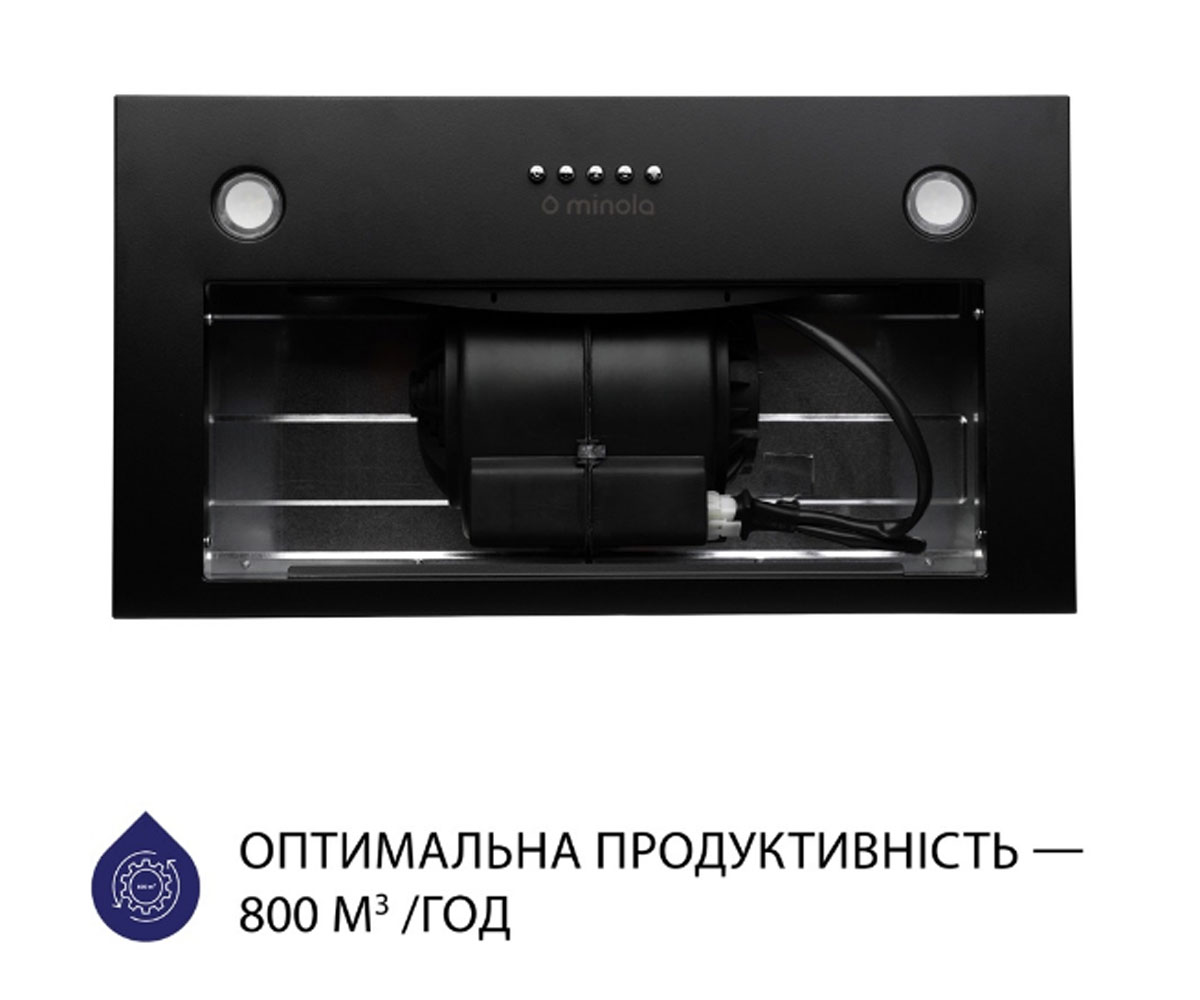 Вытяжка полновстраиваемая  HBI 5327 BL 800 LED:Фото 5