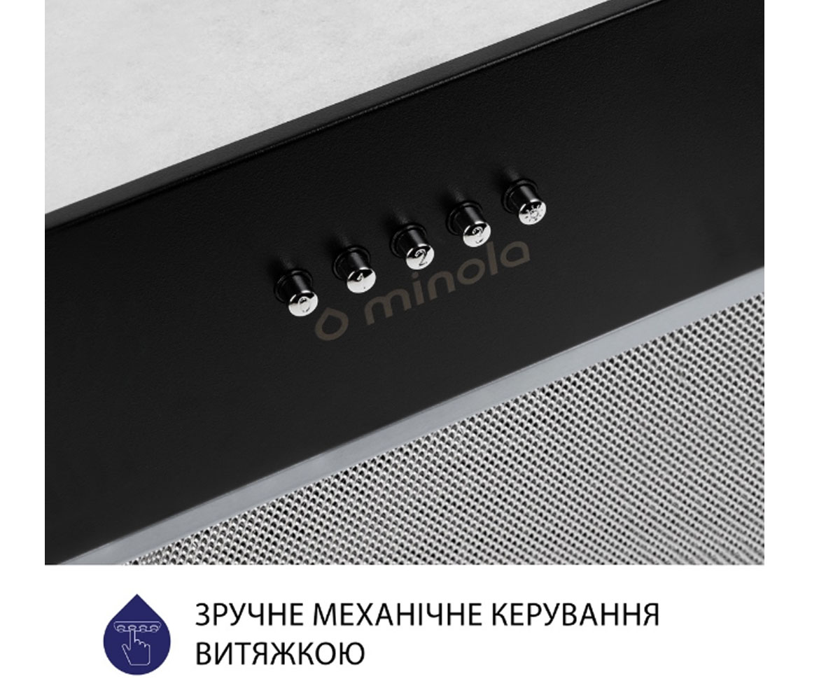 Вытяжка полновстраиваемая  HBI 5327 BL 800 LED:Фото 8