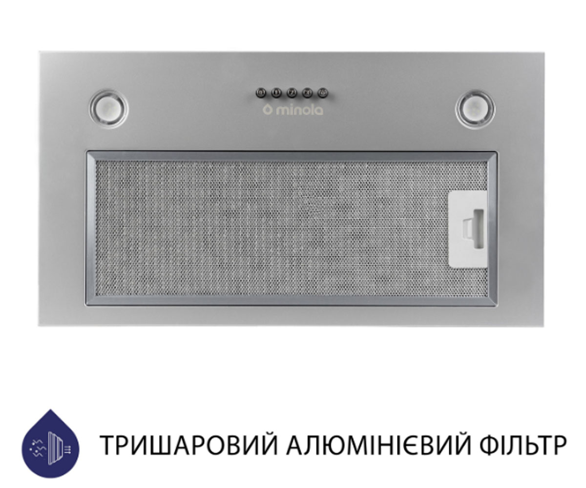 Вытяжка полновстраиваемая  HBI 5327 GR 800 LED:Фото 4