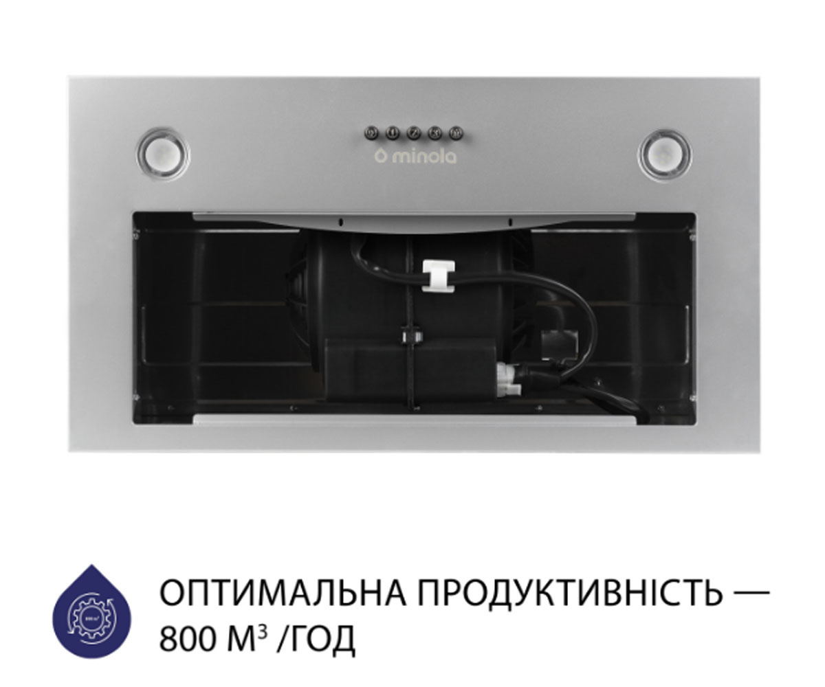Вытяжка полновстраиваемая  HBI 5327 GR 800 LED:Фото 5