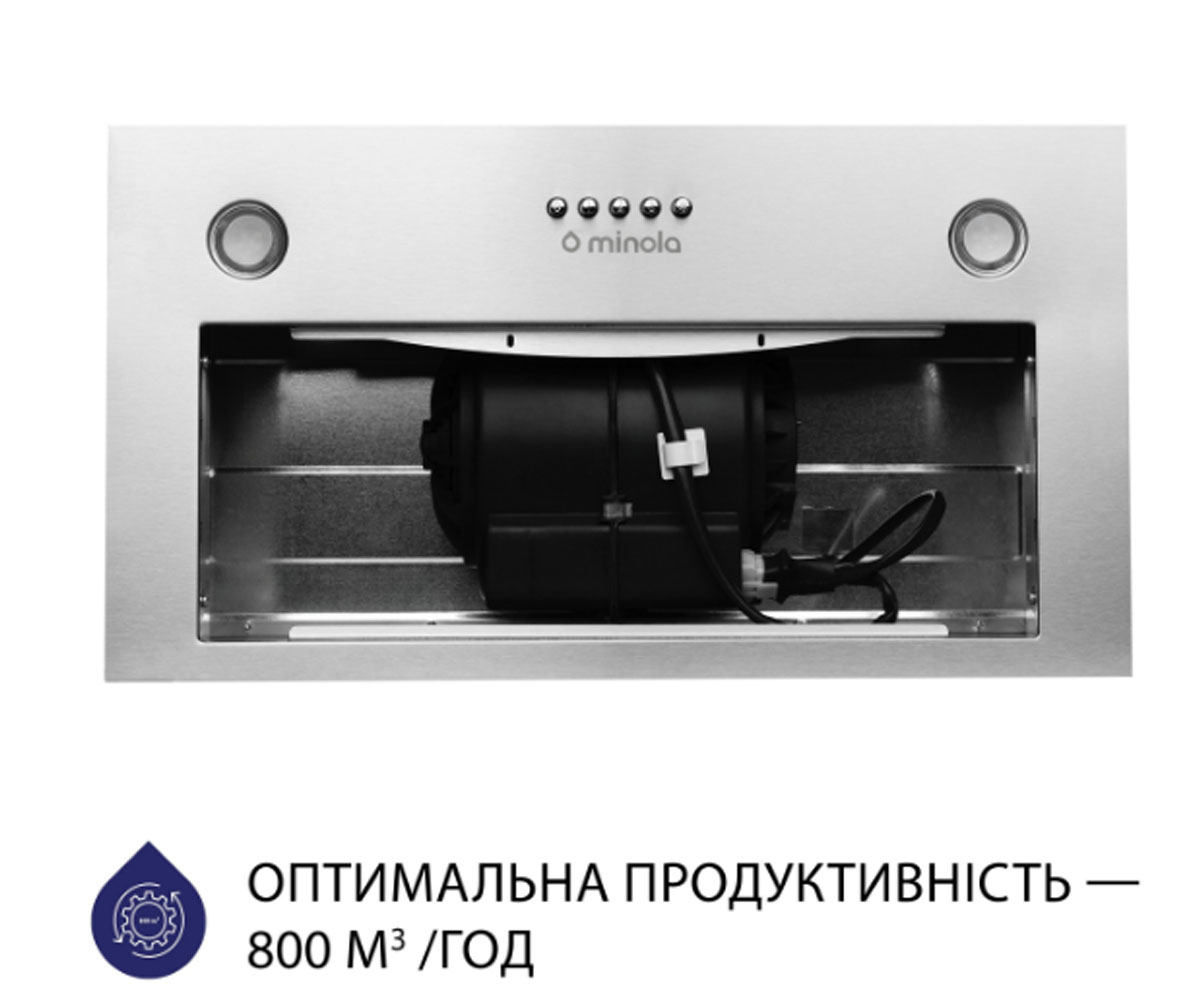 Вытяжка полновстраиваемая  HBI 5327 I 800 LED:Фото 5