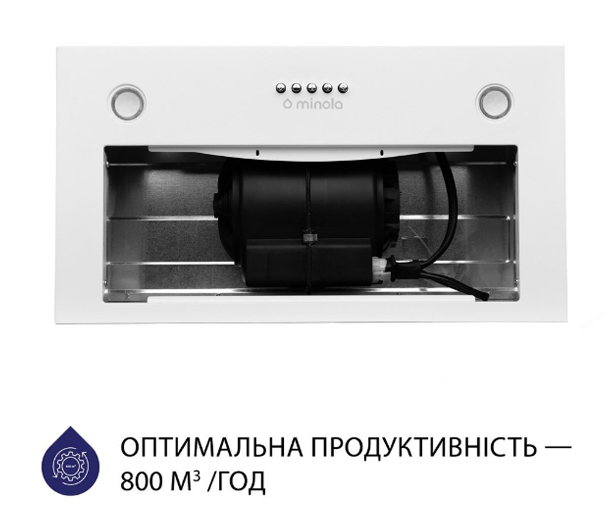 Вытяжка полновстраиваемая  HBI 5327 WH 800 LED:Фото 5