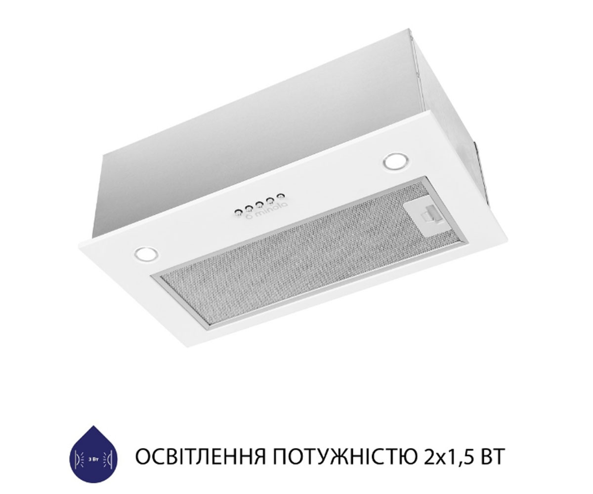 Вытяжка полновстраиваемая  HBI 5327 WH 800 LED:Фото 7