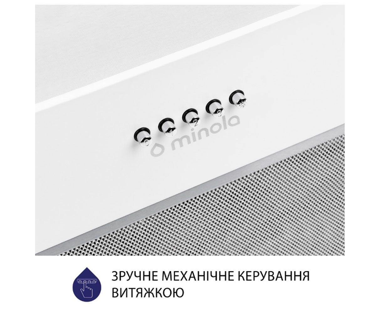 Вытяжка полновстраиваемая  HBI 5327 WH 800 LED:Фото 8