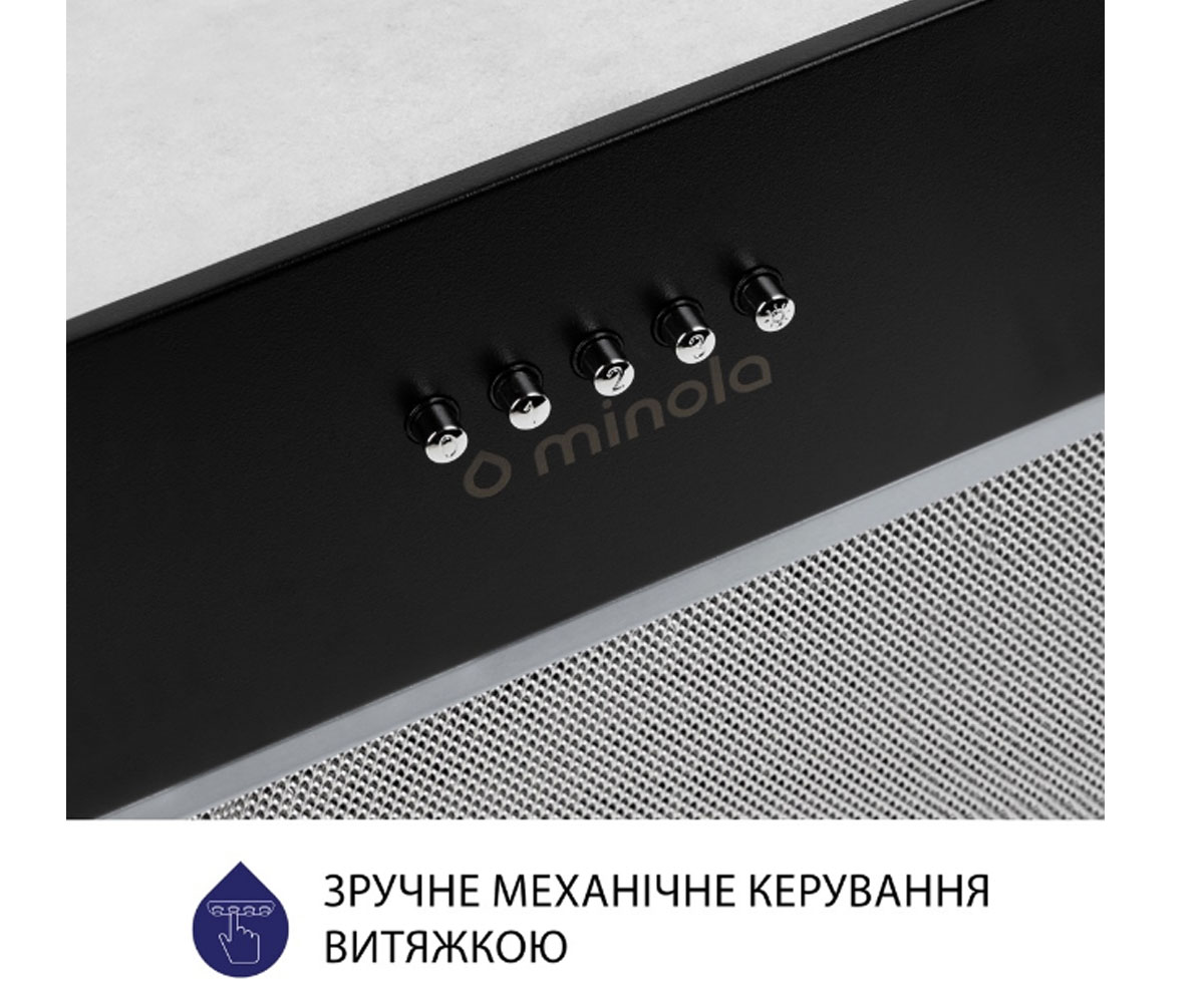 Полновстраиваемая вытяжка  HBI 5827 BL 1200 LED:Фото 9