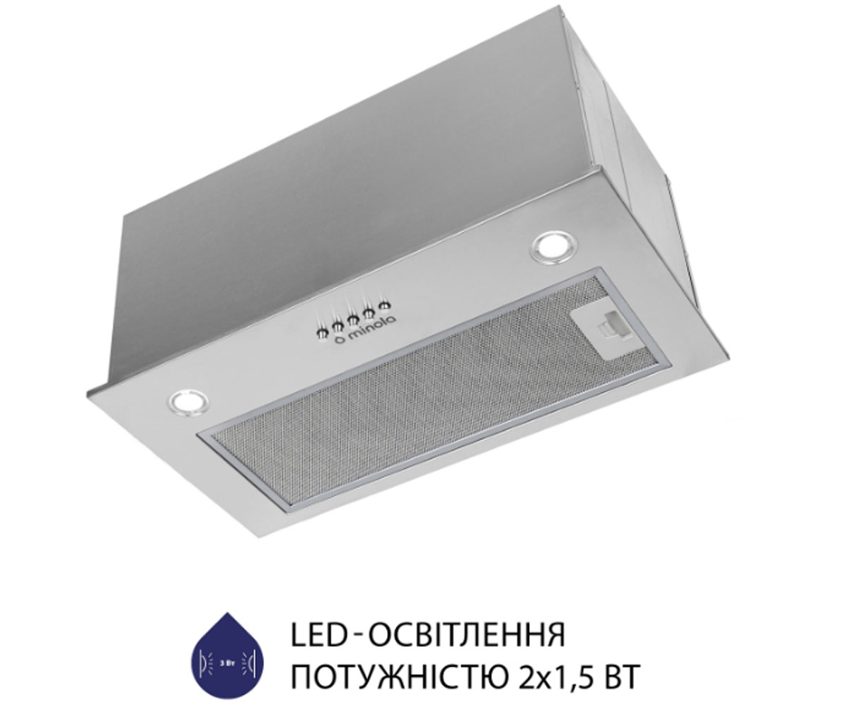 Полновстраиваемая вытяжка  HBI 5827 I 1200 LED:Фото 7
