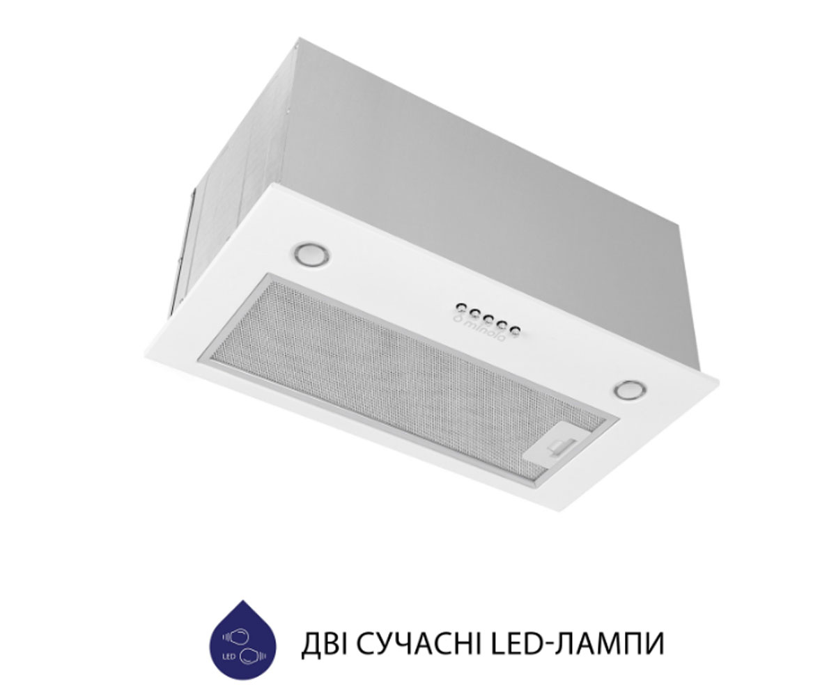 Полновстраиваемая вытяжка  HBI 5827 WH 1200 LED:Фото 6