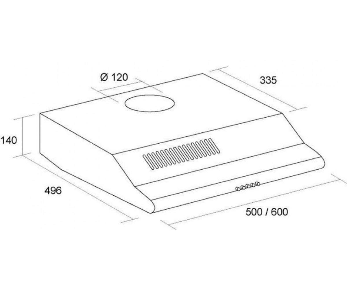 Вытяжка настенная  HTL 610 IV:Чертеж 