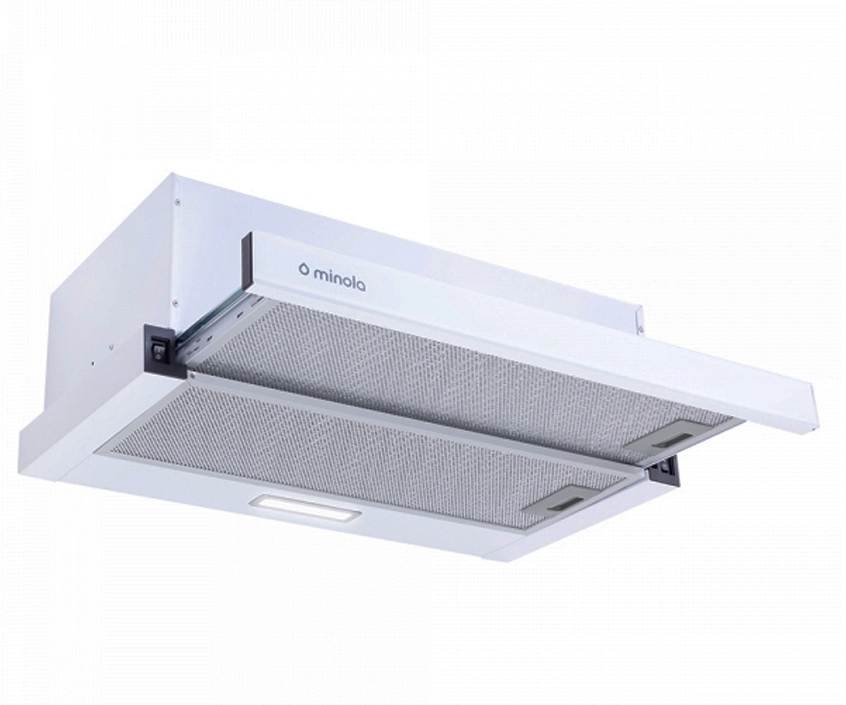 Телескопическая вытяжка  HTL 6234 WH 700 LED GLASS:Фото 2