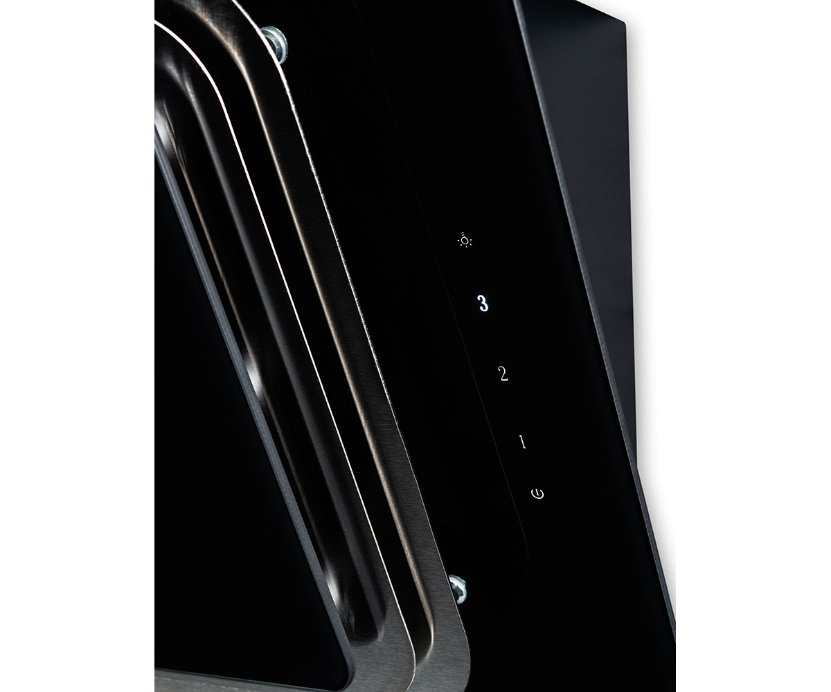 Наклонная сенсорная вытяжка  HVS 6862 BL/I 1200 LED:Фото 7