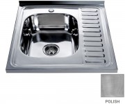 Лівостороння мийка 60 см MIRA  MR 6060 POLISH LEFT