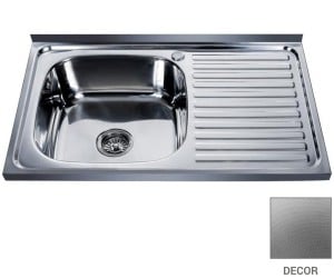 Лівостороння мийка 80 см  MIRA MR 8050 DECOR LEFT