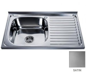 Лівостороння мийка 80 см  MIRA MR 8050 SATIN LEFT
