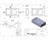 Умивальник FARO L MIRASTONE GRAY  FARO L 0001315:Чертеж 