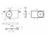 Прямоугольная раковина с крылом  LOOP 800 R 8814187:Чертеж 