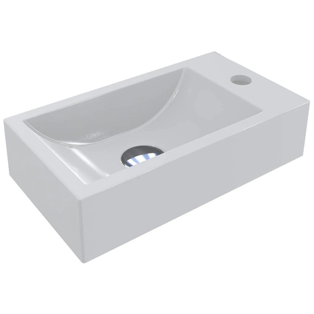 Раковина Faro L 408х227, колір білий, покриття глянець (1 сорт) MIRAGGIO FARO FARO L FARO L