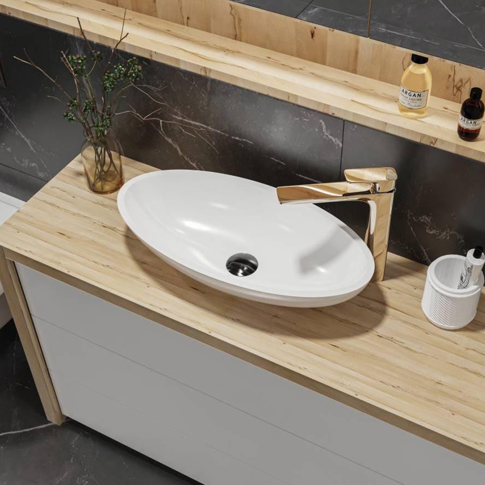Раковина Nice 600х300 накладний, колір білий, покриття глянець (1 сорт) MIRAGGIO  NICE NICE