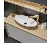 Раковина Nice 600х300 накладний, колір білий, покриття глянець (1 сорт) MIRAGGIO  NICE