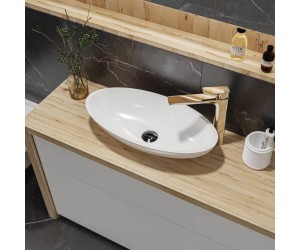 Раковина Nice 600х300 накладний, колір білий, покриття глянець (1 сорт) MIRAGGIO  NICE