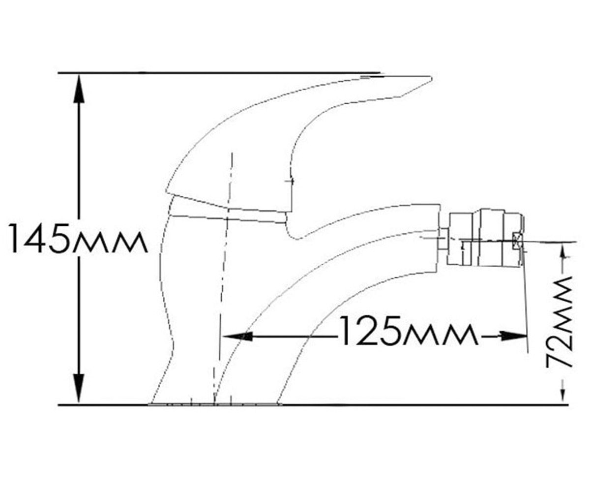 Смеситель для биде  DIANA FM3540240C:Чертеж 