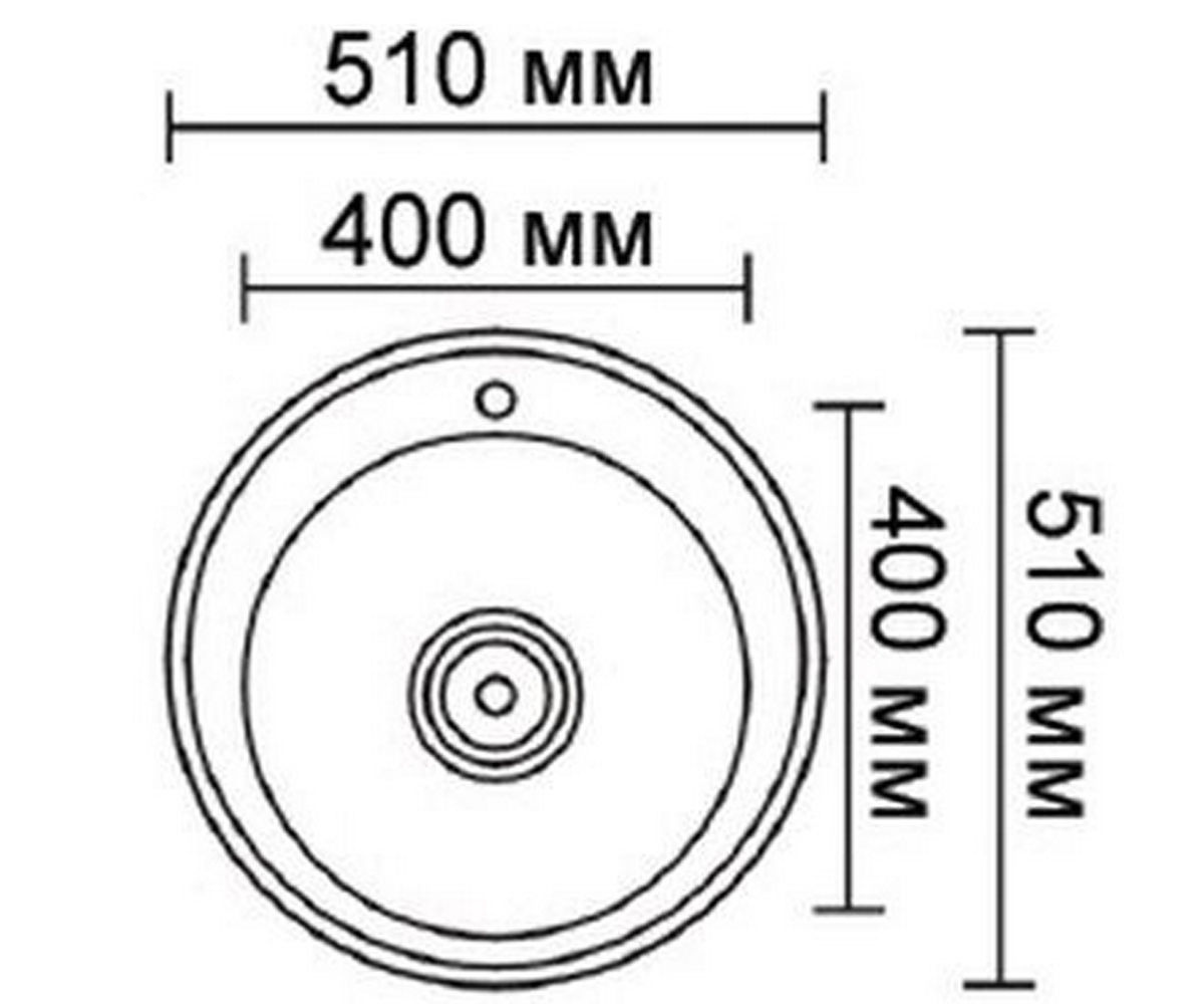 Мойка для кухни  FM5151DK:Чертеж 