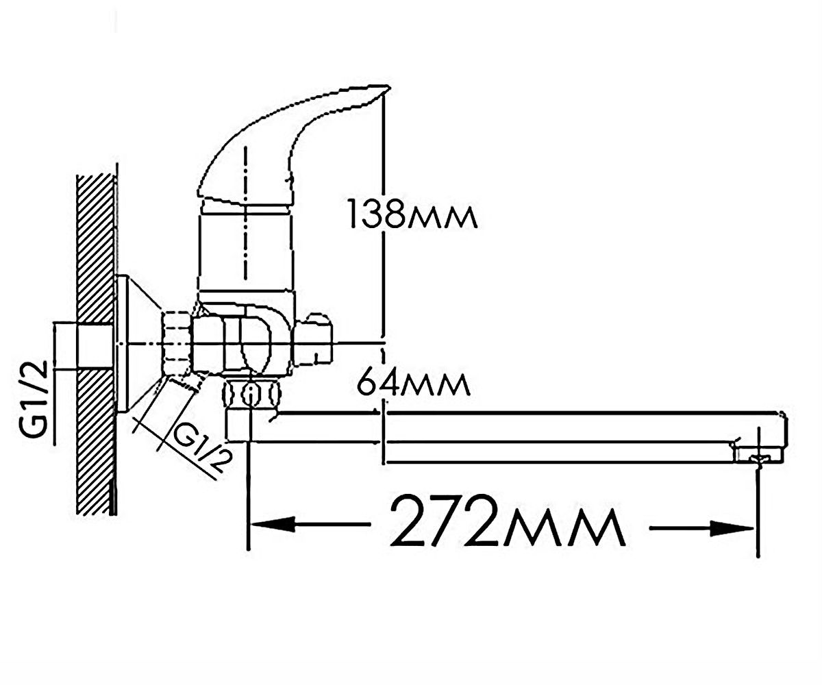 Смеситель для ванны  ДИАНА FM5733240C-30F:Чертеж 