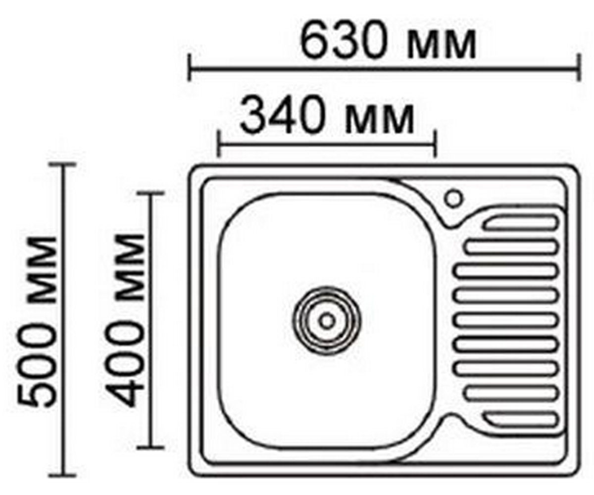Мойка для кухни  FM6350DK-R:Чертеж 