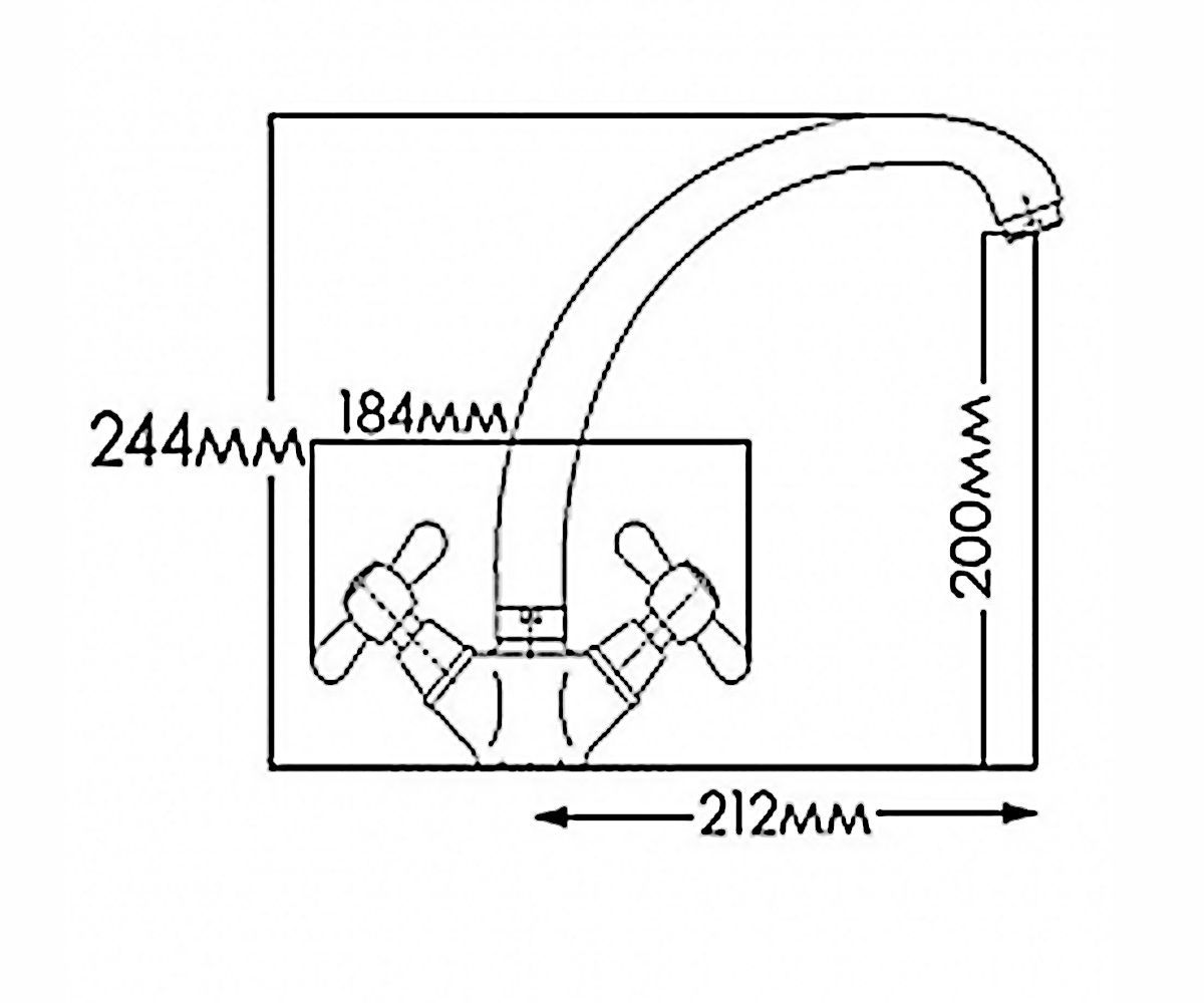 Кухонный смеситель  FM7002805C-M7313:Чертеж 