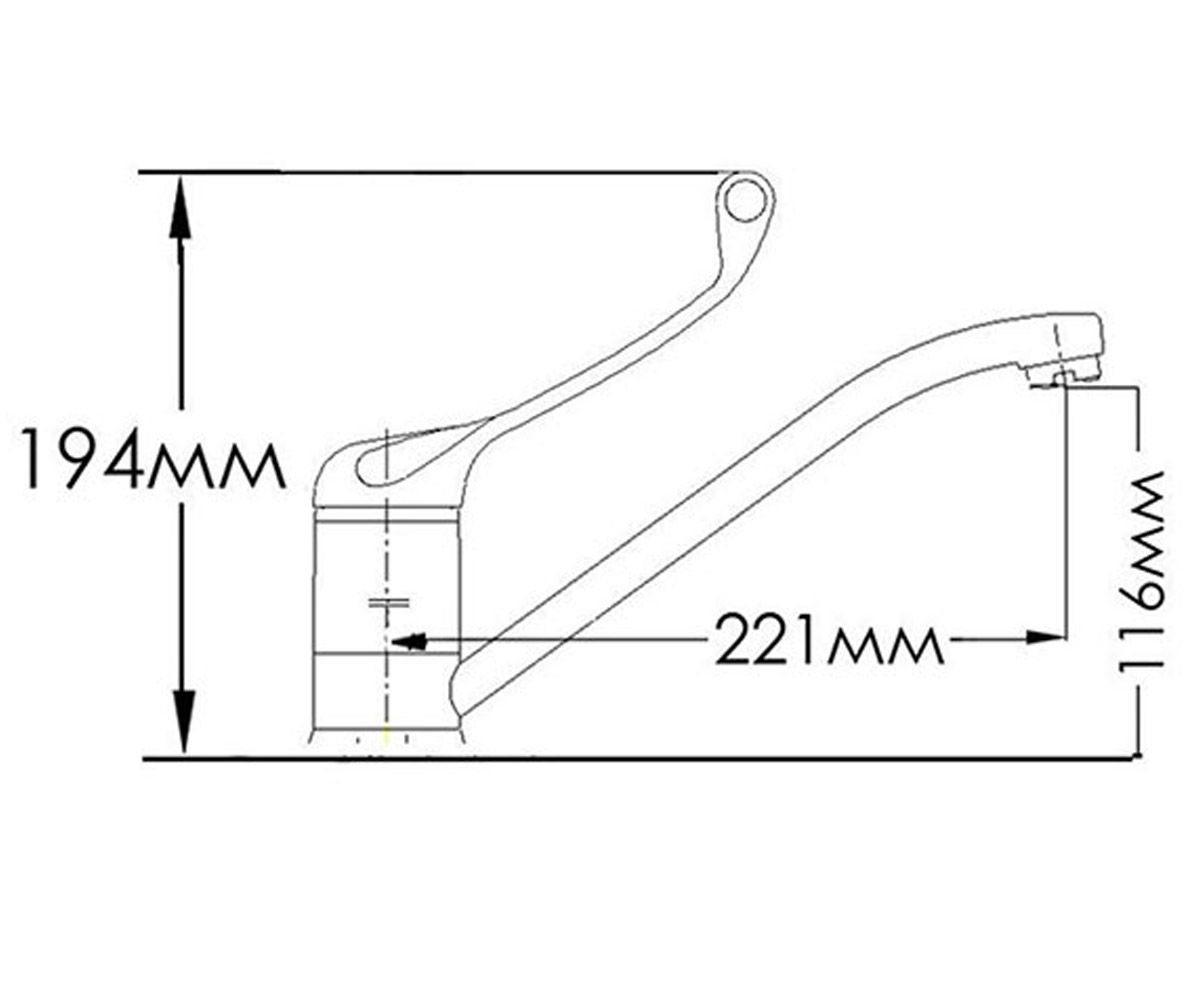 Смеситель для кухни  ДИАНА FM7532240C:Чертеж 