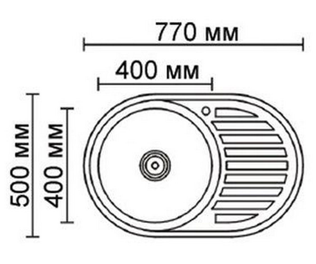 Мойка для кухни  FM7750DK-L:Чертеж 