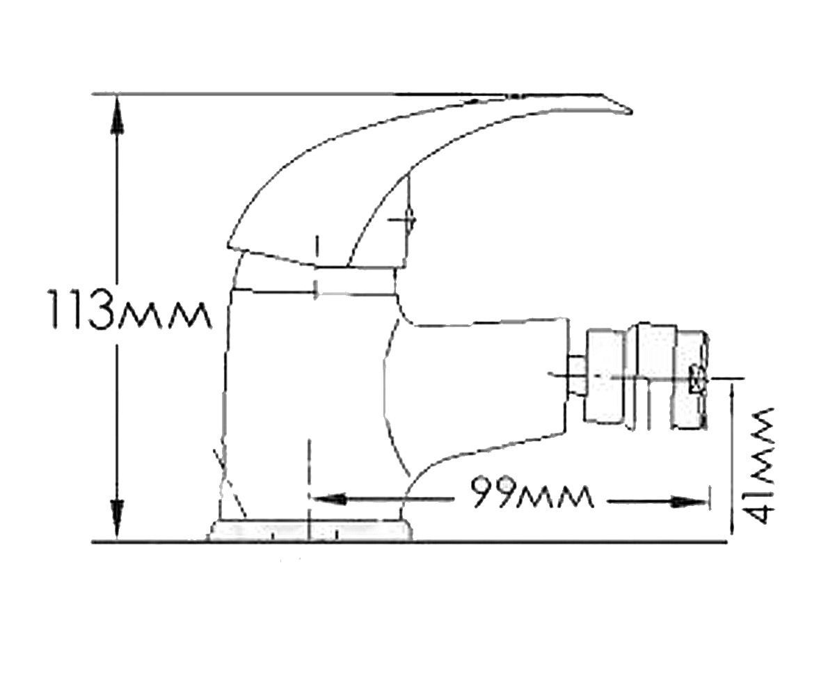 Смеситель для биде  ФЕНИКС HB3342030C:Чертеж 