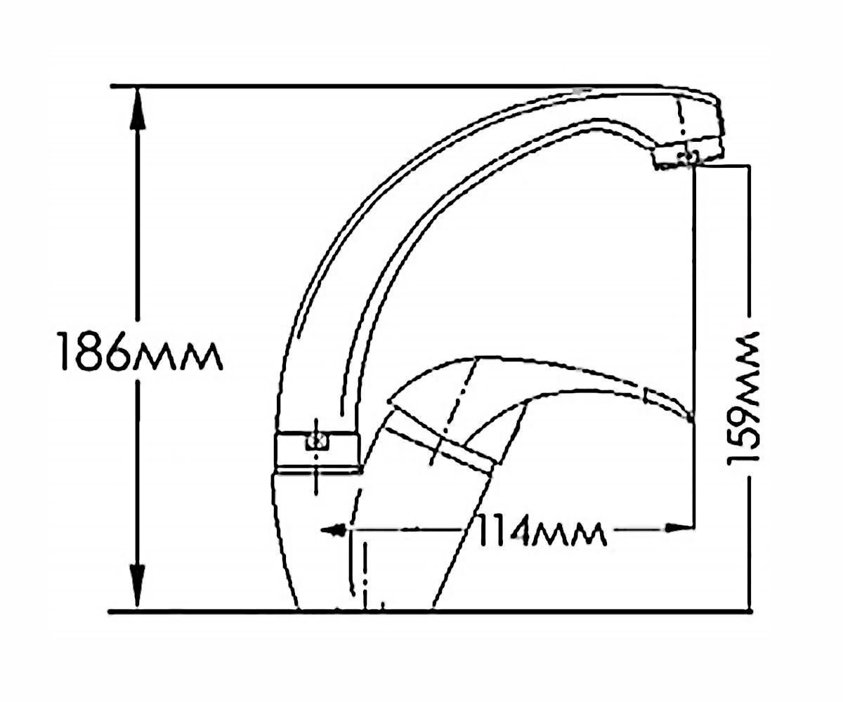 Смеситель для кухни  ФЕНИКС HB7313030C-M7321:Чертеж 